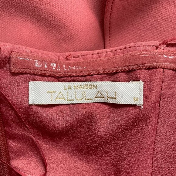 La Maison Talulah Pink Off the Shoulder Ruffle Sleeve Dress Women's Size Medium - Picture 7 of 12